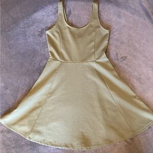 Stylish Olive Green Sleeveless Dress